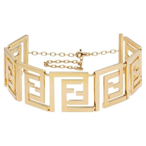 fendi gold choker|Fendace Versace X Fendi Gold Wide Zucca Choker SOLD OUT .